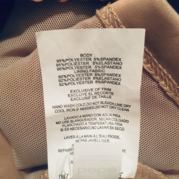 Nwt BEBE Gold Beige Sequin Bodycon Party Dress L - Picture 7 of 7